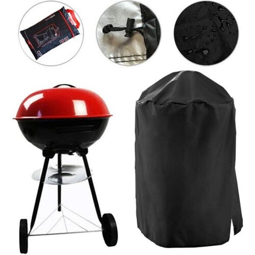 Pro Garden Pro couverture de jardin professionnel BBQ - Round - 70 x 80 cm - Couvercle de barbecue - Couvercle de la couverture Balle Barbecue - noir