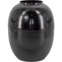 Vase métal noir