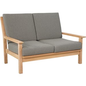 Lesliliving Divano lounge in teak 124 cm con cuscino Lesli LivingLesli Living