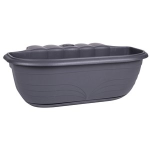 Planteur de balcon - anthracite - 10ltr - 51 x 20 x 18 cm - kunstof