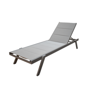 Mondial Living Aluminium Lounger Banka Taupe - einstellbar und stapelbar