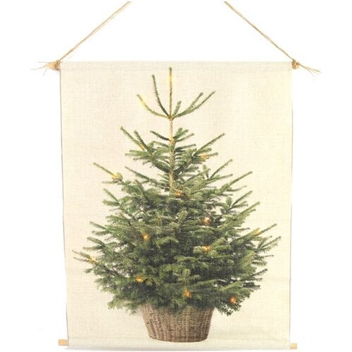 Countryfield Countryfield Wandtuch Weihnachtsbaum mit LED - 40 x 60 cm Countryfield Countryfield Wandtuch Weihnachtsbaum mit LED - 40 x 60 cm