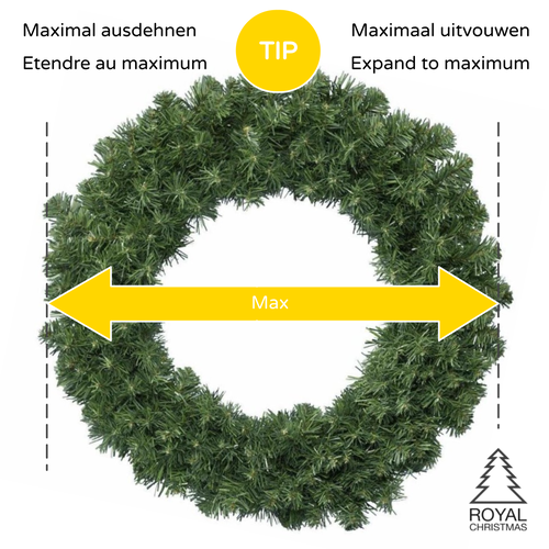 Royal Christmas Couronne de Noël Royal Christmas® Washington Ø150 cm | Y compris les LED