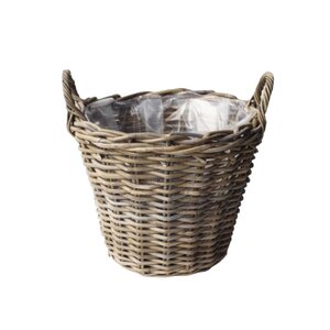 Panier en osier avec poignées - panier de pommes de terre Ø25 cm - hauteur 19 cm