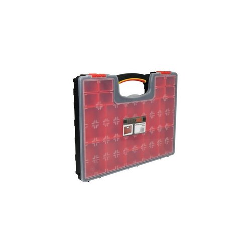 Plastic storage case - red/black