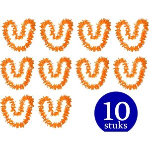 10 pieces Hawaii wreath/ Slinger Oranje