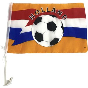 2 pieces orange car flag - European Championship/World Cup football