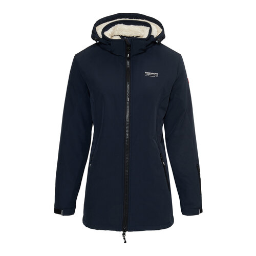 Nordberg Nordberg Teddy Winterjas - Dames - Navy - Maat M