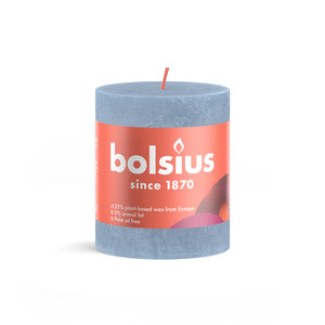 Bolsius Bolsius Stub candle Sky Blue - Ø68 mm - Height 8 cm - Blue - 35 burning hours