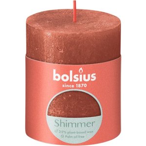 Bolsius Bolsius Stub Candle Shimmer AMBER - Ø68 mm - Hauteur 8 cm - 35 heures de combustion