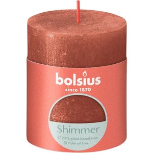 Bolsius Bolsius Stub candle Shimmer Amber - Ø68 mm - Height 8 cm - 35 burning hours