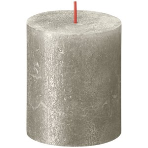 Bolsius Bolsius Stub candle Shimmer Champagne - Ø68 mm - Height 8 cm - 35 burning hours