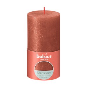Bolsius Bolsius Stub Candle Shimmer AMBER - Ø68 mm - Hauteur 13 cm - 60 heures de brûlure