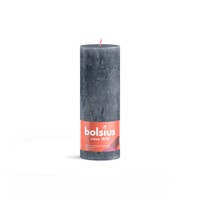 Bolsius Stub candle Slate Blue - Ø68 mm - Height 19 cm - Blue - 85 burning hours