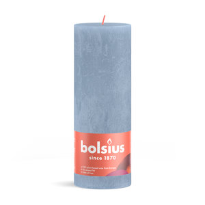 Bolsius Bolsius Stub candle Sky Blue - Ø68 mm - Height 19 cm - Blue - 85 burning hours