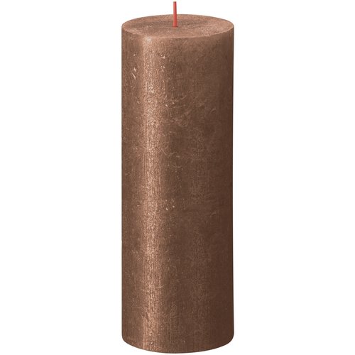 Bolsius Bolsius Stub candle Shimmer Copper - Ø68 mm - Height 19 cm - Copper - 85 burning hours