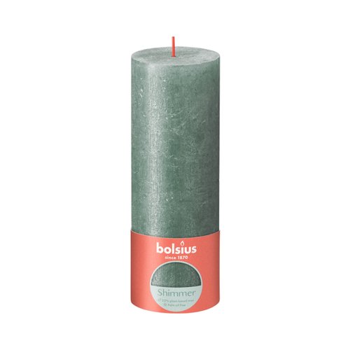 Bolsius Bolsius Stub Candle Shimmer bleu oxyde - Ø68 mm - Hauteur 19 cm - Bleu - 85 heures de combustion