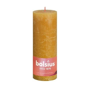 Bolsius BOLSIUS STUT CANDLE HONELCOMBLE Jaune Ø68 mm - Hauteur 19 cm - Jaune - 85 heures de brûlure