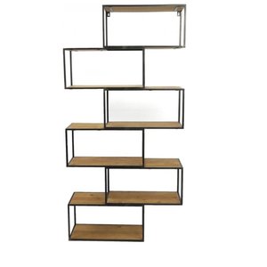 Non Branded Zwart metalen Rek Zig-Zag Hoogstede | Hoogte 150 cm