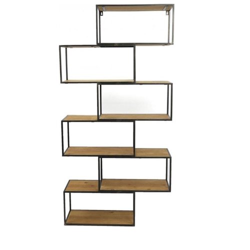 Non Branded Black metal rack Zig-Zag Hoogstede | Height 150 cm