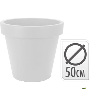 Doniczka plastikowa okrągła 50cm biała
