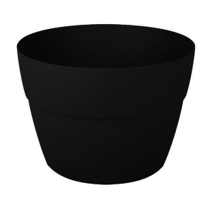 Balcony Plant Pot/Flowerpot - Plastic - Anthracite - D30 x H21 cm - 8 liters - Garden/Balcony Decorations