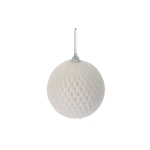 Bauble de Noël Bauble Mousse Blanc ⌀8 cm