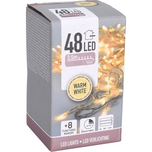Illuminazione a LED 48 LED - Bianco caldo - 3,5 metri Illuminazione a LED 48 LED - Bianco caldo - 3,5 metri