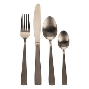 Cutlery set 16 -piece stainless steel - matt gold