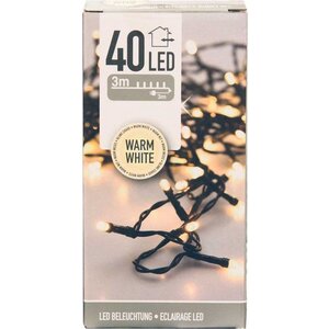 Luci di Natale 40 LED 3 metri bianco caldo