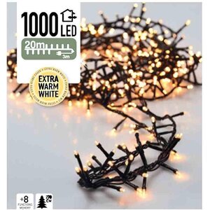 Éclairage de l'arbre de Noël de Nampook - 20 m - 1000 LED Extra chaude Blanc