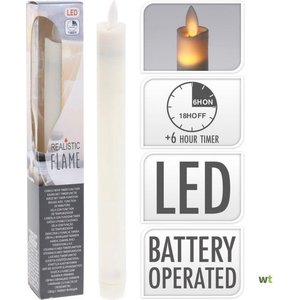 Candela LED da cena avorio 23 cm | Con timer