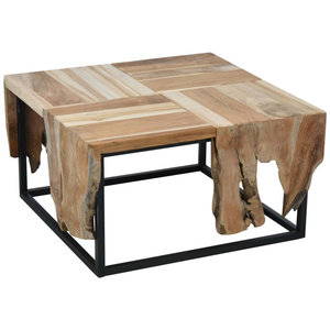 Mesa auxiliar Ambiance madera de teca 65x65 cm - Altura 35 cm Mesa auxiliar Ambiance madera de teca 65x65 cm - Altura 35 cm