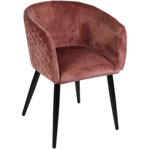 PTMD PTMD MACE VELVET Chair - 52 x 50 x 76.5 cm - Metal - Pink