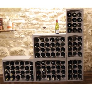 EDA Flaschenregal für 24 Flaschen - Stapelbar 67 x 29,5 x 50 cm