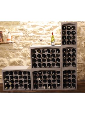 EDA Flaschenregal für 24 Flaschen - Stapelbar 67 x 29,5 x 50 cm