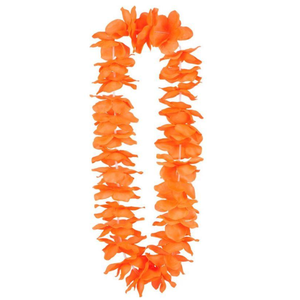 100 Stück Orangenkranz Hawaii | Orangefarbenes Partyzubehör | Partymode-WM 2022