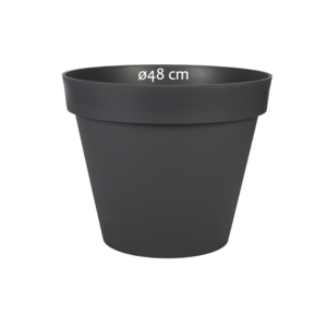 Flowerpot Toscany Round - Ø48cm - anthracite - 43 litres - 48 x 39 cm