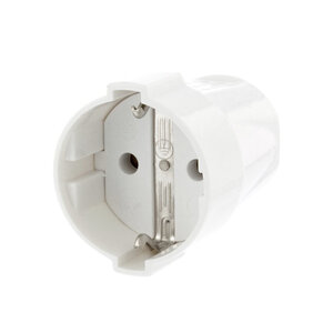 Contra plug with grounding - White