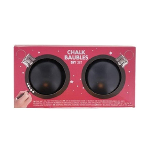 Boules de Noël à la craie lot de 2 boules de Noël | Y compris un marqueur à craie