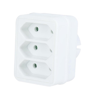 Euro distribution plug white 3-time