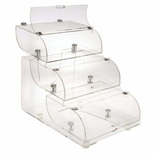 Rosseto Rosseto Drielaags Buffet oder Bäckerei -Anzeige transparenter Plexiglas - 48 x 56 cm - Höhe 38 cm - Modell BAK1210