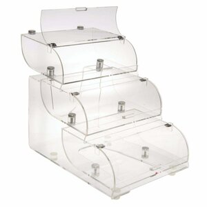 Rosseto Rosseto Drielaags Buffet or Bakery Display Transparent Plexiglass - 48 x 56 cm - Height 38 cm - Model Bak1210