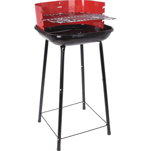 Barbecue 41 x 40 x 74 cm | Y compris le pare-brise et la plaque de grill