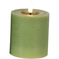 Countryfield LED Stub candle Rustic 8 cm - Light green