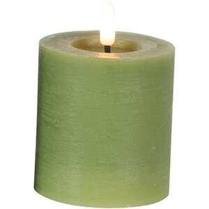 Countryfield Countryfield LED Stub candle Rustic 8 cm - Light green