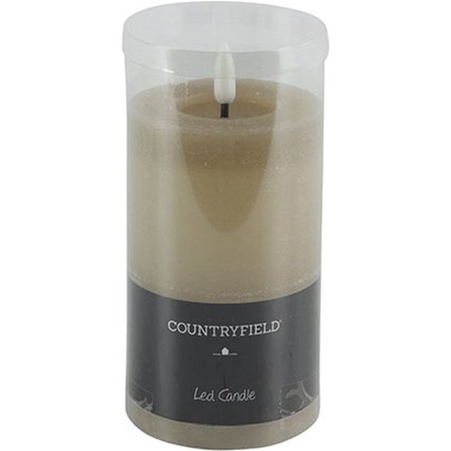 Countryfield Coulement de bougie de talon LED Rustique 12,5 cm - beige