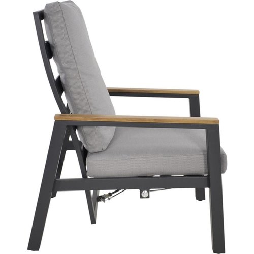 Lesliliving Lounge Garden chairs Duoset Coda Anthracite 2 pers