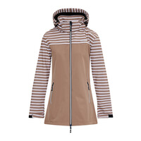 Nordberg Maddy - Softshell Outdoor Summer Jacke Ladies - Taupe Stripe - Größe M