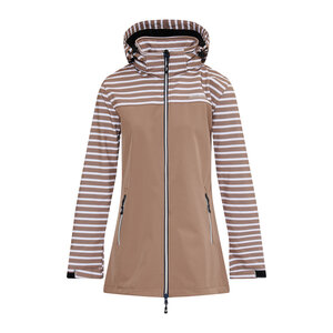 Nordberg Nordberg Maddy - Softshell Outdoor Summer Jacke Ladies - Taupe Stripe - Größe XL